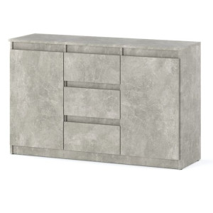 Duża Komoda Do Pokoju Dziecka Szafka 3 Szuflady Beton Atelier 120cm