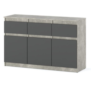 Nowoczesna Komoda Do Pokoju Dziecka Z Szufladami 120cm Beton Szary Mat