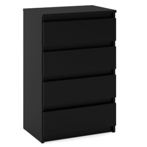 Nowoczesna Komoda Czarna Do Pokoju Dziecka Szafka Loft Z 4 Szufladami 60cm