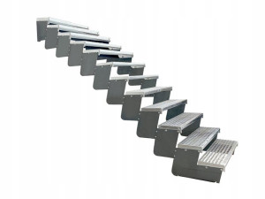 Schody modułowe MODULO metalowe regulowane 12 stop