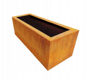 Donica stalowa Corten Korten doniczka 120x45x40cm