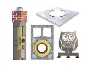 Komin ceramiczny system kominowy 9m fi 180 +2W PM