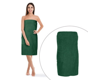 Butelkowa Zieleń Damski Ręcznik Do Sauny PAREO L/XL