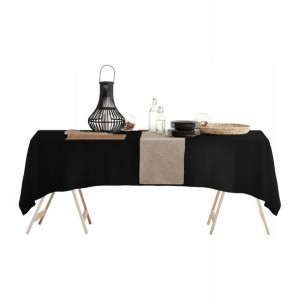 Czarny Obrus Plamoodporny 60x120