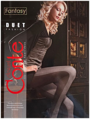 Rajstopy Wzory Conte 60 Den Duet R2 Nero-melange