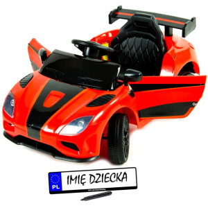 Auto na akumulator dla dzieci BUJAK + PILOT + LED
