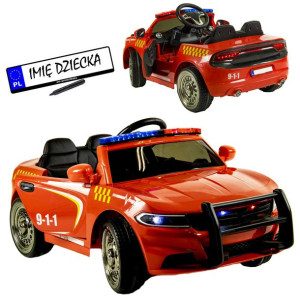 Samochód Auto Na Akumulator Policja Prezent Skóra
