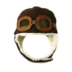Czapka Pilotka Dla Dzieci - Brązowa