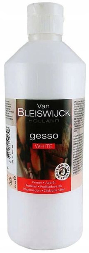 Biały podkład grunt Gesso White 500 ml Van Bleiswijck