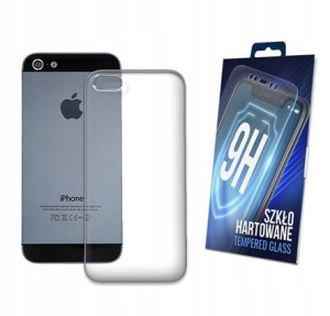Etui Silikonowe + Szkło Do Iphone 5 Pokrowiec