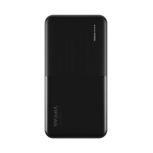 Powerbank Vipfan Ultra-Thin F04 10000mAh, 2x USB (czarny)