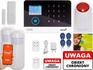 Bezprzewodowy Alarm Lcd Gsm App Syreny Wifi Polski
