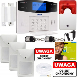 Przewodowy Alarm Lcd Gsm App Syreny Polski 3 Pir