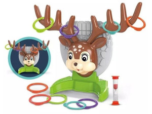 Gra Zręcznościowa Rzucanie Obręczy Ringo, Jelonek + Obręcze Deer Ring Game