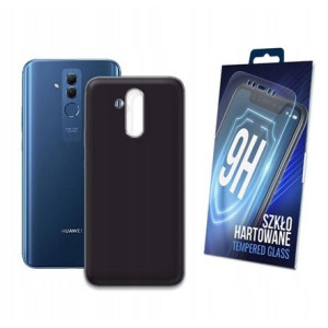 Czarne Etui + Szkło Do Huawei Mate 20 Lite Case