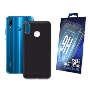 Czarne Etui + Szkło Do Huawei P20 Lite Case Case