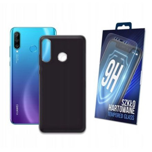 Czarne Etui + Szkło Do Huawei P30 Lite Case Case