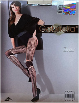 Zazu Rajstopy Wzory Siateczka Gabriella R 1/2 Nero
