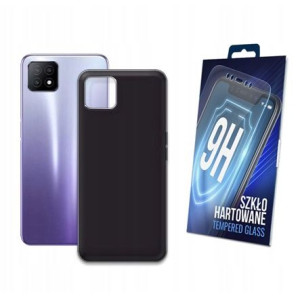 Czarne Etui + Szkło Do Oppo A53 5g Case Pokrowiec