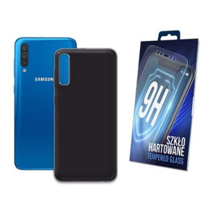 Czarne Etui + Szkło Do Samsung Galaxy A50 Case