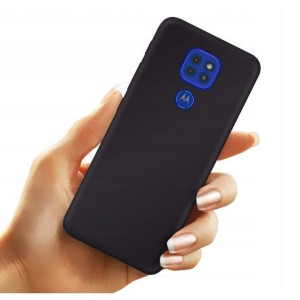Czarne Etui Do Motorola Moto G9 Play Matt Obudowa