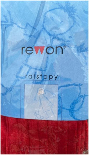 Rajstopy Dziewczece Rewon Prazkowe 116-122 Czerwon