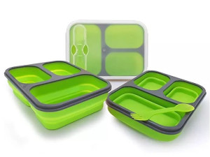 Pojemnik Silikonowy Na Zywność Duży 3w1 Lunch Box
