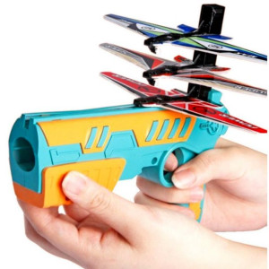 Pistolet Wyrzutnia Samolotów Automat + 4X Samolot