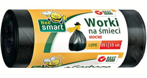 Worki Na Smieci MOCNE Bee Smart 35L 15 szt PACLAN