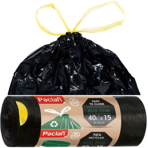 Worki Na Smieci Paclan Eco-line Z Taśmą 40l 15szt
