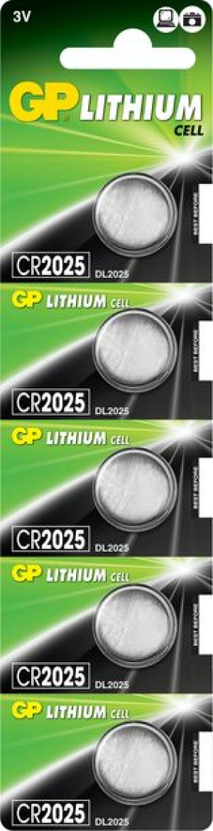 Baterie GP CR2025 3V 5 szt LITOWE