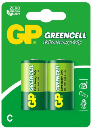 Baterie GP GREENCELL R14 C 1,5V - 2 szt