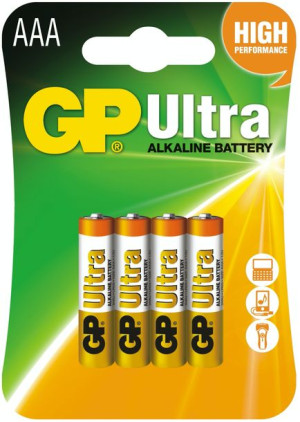 Baterie GP ULTRA ALKALINE LR03 AAA 1,5V - 4 szt