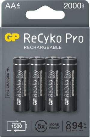 Akumulatorki AA GP RECYKO R06 2000 mAh - 4 szt