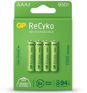 Akumulatorki AAA GP RECYKO R03 950 mAh - 4 szt