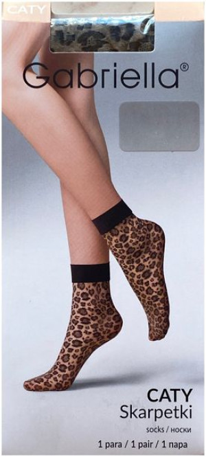 Skarpetki Damskie Wzory Caty Gabriella 20den Beige