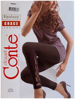 Leginsy Damskie Wzory Conte Grace R 170-90 Czarne