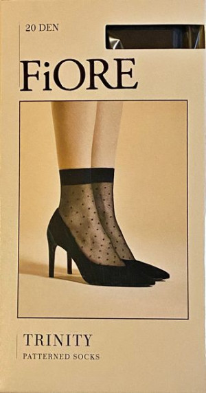 TRINITY skarpetki kropki 20 den BLACK