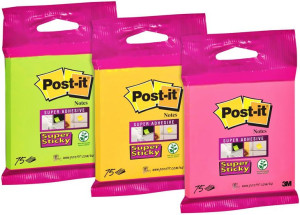 Karteczki Samoprzylepne POST-IT 76X76 75 szt Mix 3 kolory