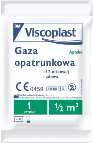 60 Szt Viscoplast Jałowa Gaza Opatrunkowa 0.5 M