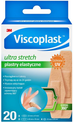 VISCOPLAST Plastry Elastyczne ULTRA STRETCH 20 szt