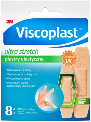 VISCOPLAST Plastry Elastyczne ULTRA STRETCH 8 szt