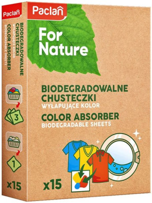 Chusteczki Wylapujace KOLOR PACLAN COLOR ABSORBER 15 szt Biodegradowalne