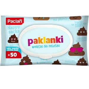 Pachnace Woreczki na zuzyte pieluszki PAKLANKI 50 szt PACLAN