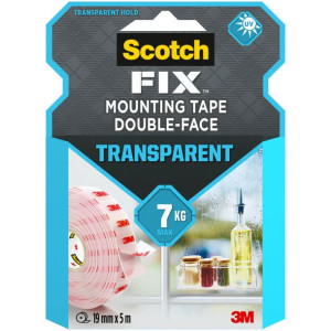 Tasma Dwustronna Montazowa SCOTCH Przezroczysta 19mm x 1,5m