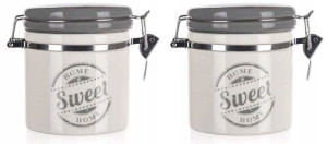CERAMICZNY pojemnik na kawę herbatę 2 x 450ml