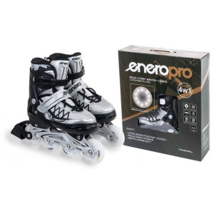 Łyżworolki - Wrotki - Łyżwy 4 W 1 Enero Pro Led 30 -33 Szare