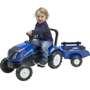 Falk Traktor Na Pedały New Holland Duży Z Przyczepką Otwierana Maska Od 2L