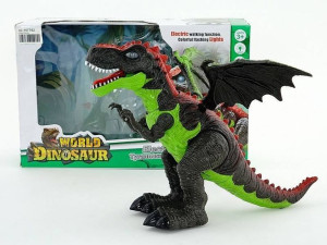 Dinozaur T-Rex Świeci Skrzydła Ryczy Chodzi Dzwięk