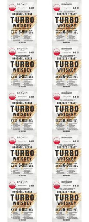 Drożdże gorzelnicze Turbo Whisky WHISKEY do zboża 10szt